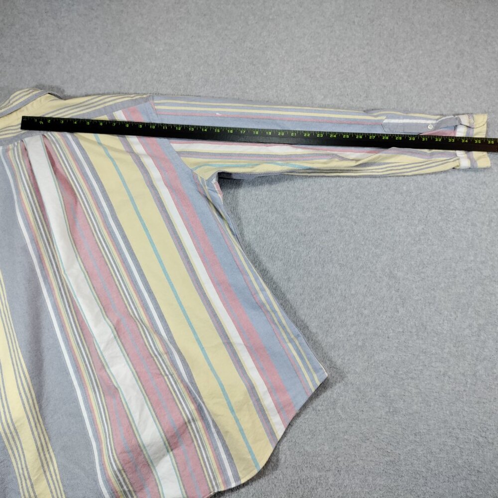 Ralph Lauren Shirt Mens XL Multi-color Striped Oxford Flesh Pony Logo - Picture 10 of 10
